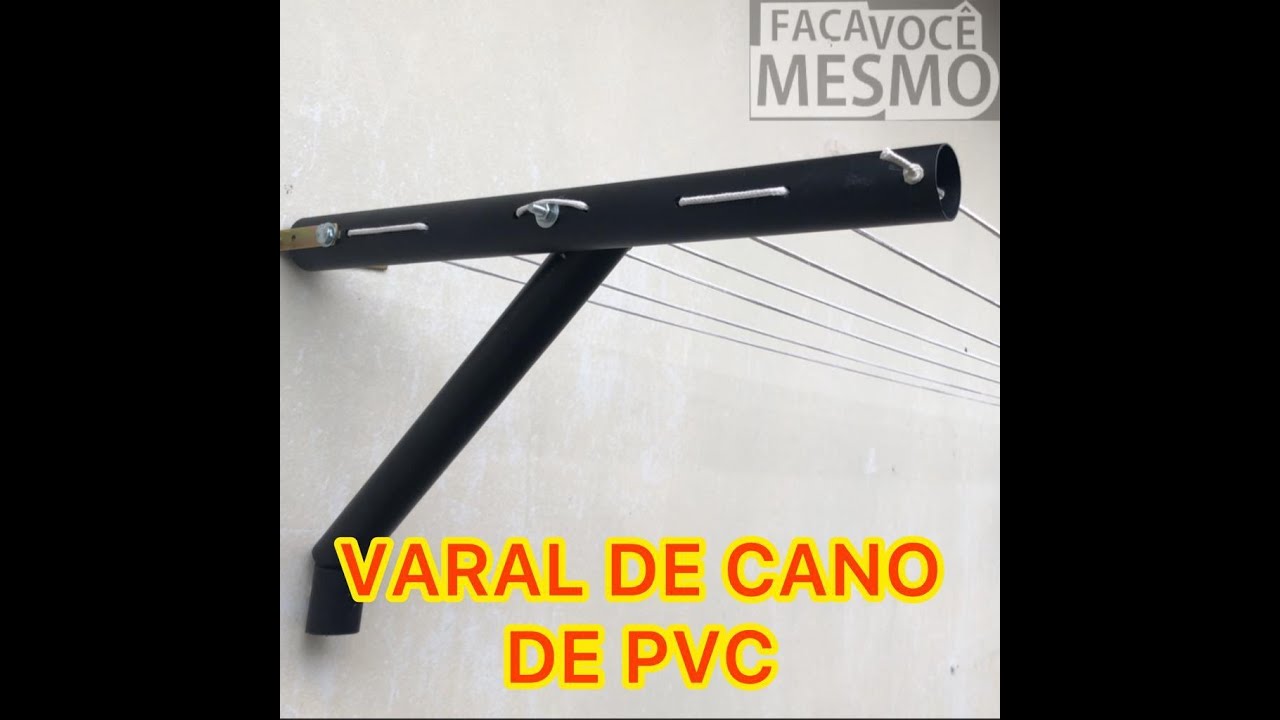 Varal articulado de PVC  Fácil e barato  Passo a passo