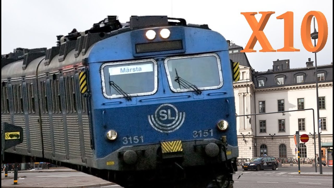 Gammalt klipp #12 X10 pendeltåg Solna-stockholm City