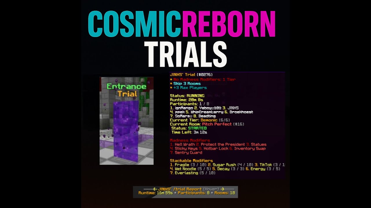 Breaching 2nd set of demonic! -CosmicReborn Trials