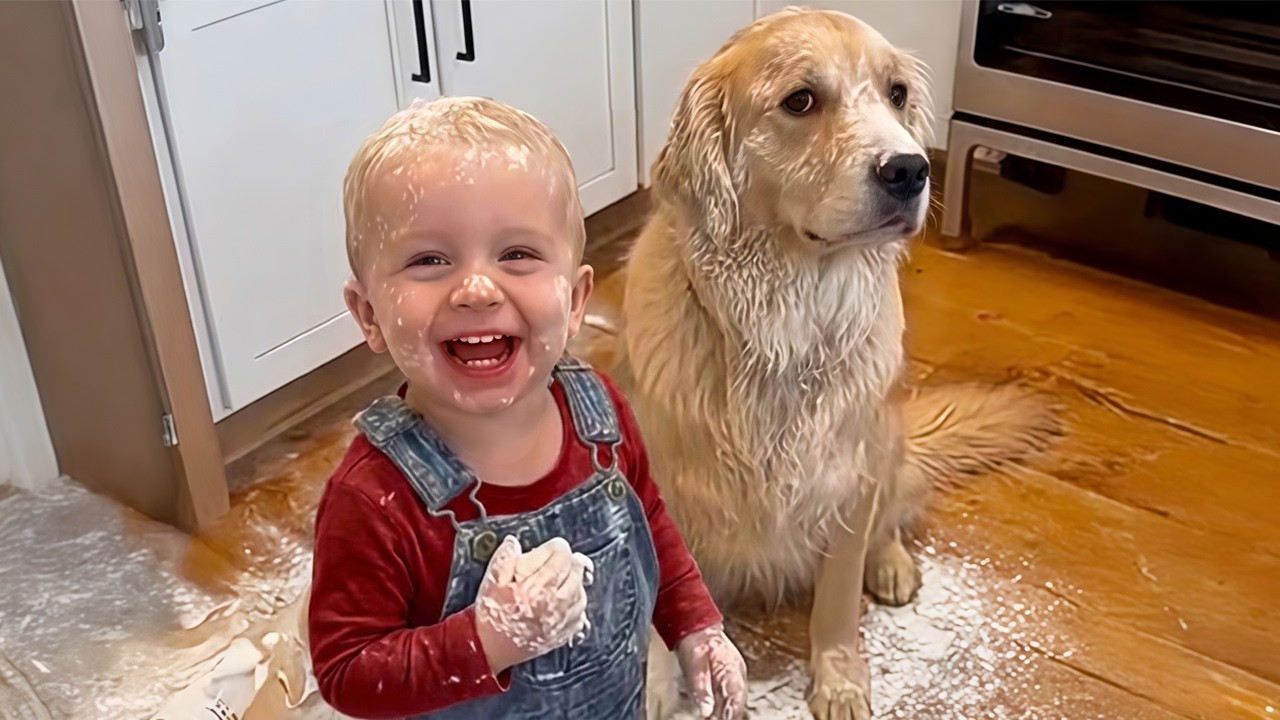 When Your Baby Is Basically Raised by the Family Dog 😂