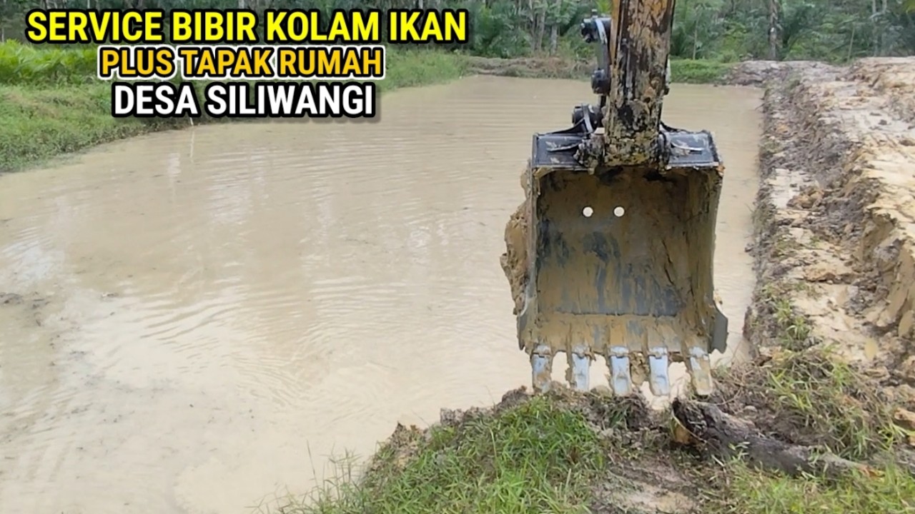 Service bibir kolam tanah langsung di ratakan buat tapak rumah