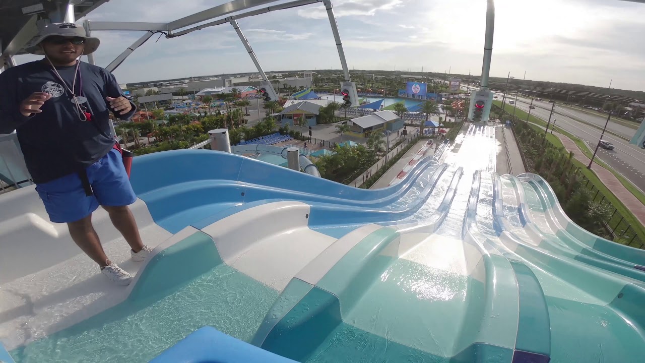 4K Reply Racers ALL NEW Mat Racing Style Slides at H2O Island Live Waterpark