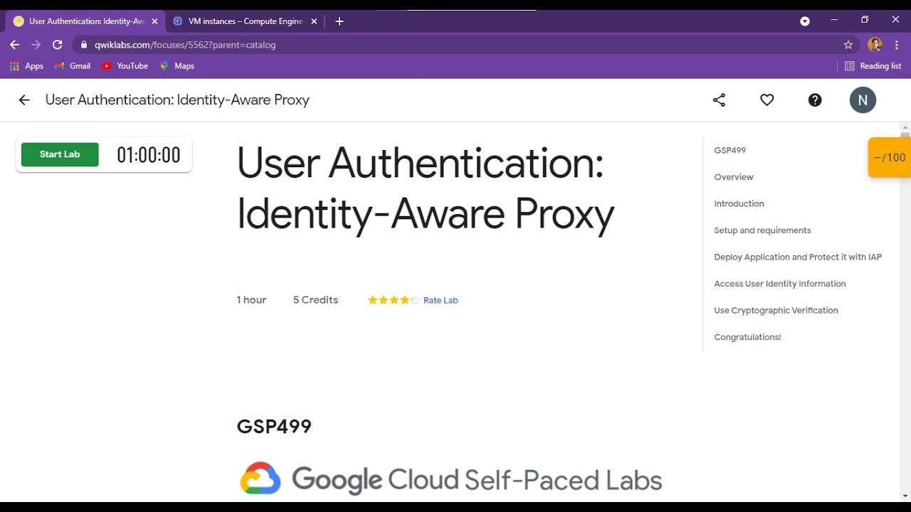 Qwiklab: User Authentication: Identity-Aware Proxy|GSP499|
