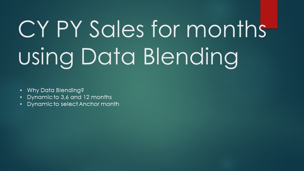 Tableau CY PY Sales using Data blending