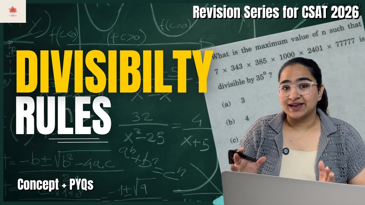 Revise Number System for CSAT 2026 | Divisibility Rules | Concept & PYQs | UPSC Prelims | Ep. 1 