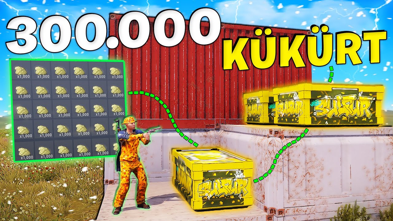 300.000 KÜKÜRT DEĞERİNDE ZENGİNLİK HİKAYESİ ! (10 TANE EVİ RAİDLEDİM) Rust Türkçe Film