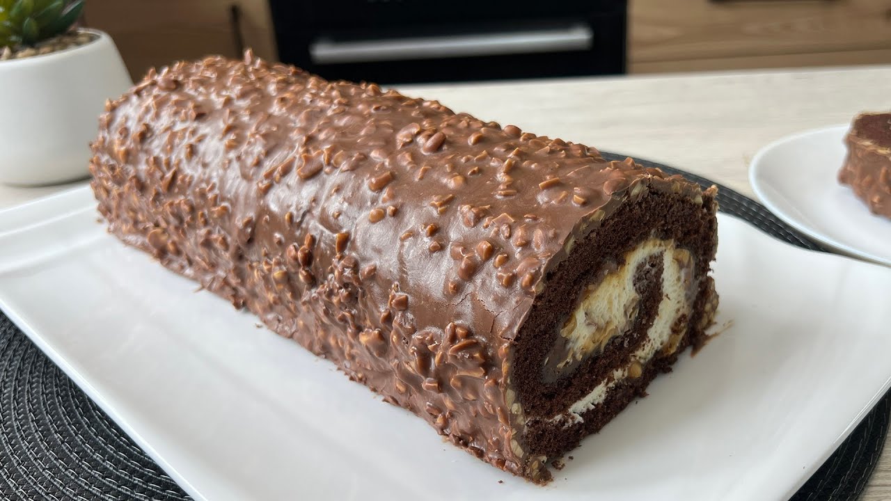 Оғизда эрийдиган Сникерс рулет / Шоколадный рулет Сникерс
