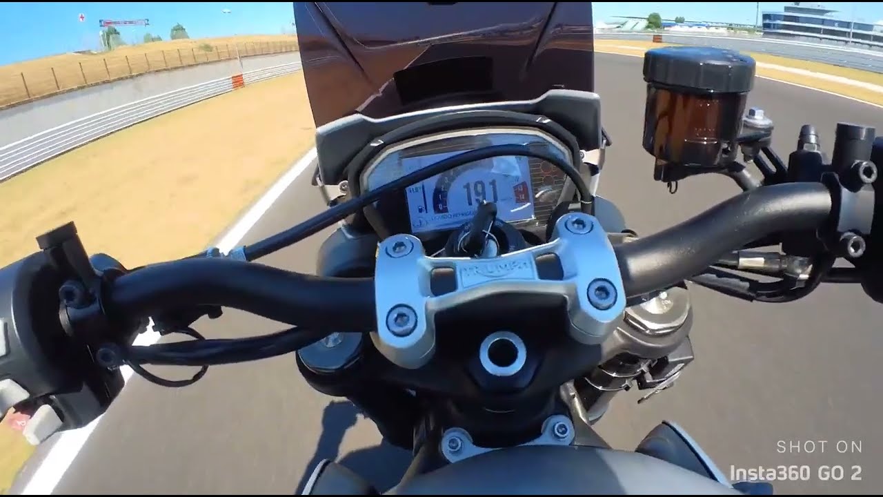 Street Triple 765 on board Misano World Circuit