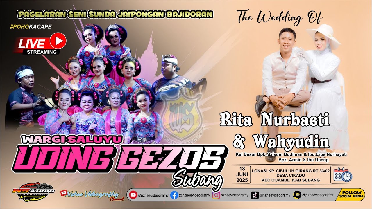 🔴LIVE MALAM JAIPONGAN BAJIDORAN  UDING GEZOS  PERNIKAHAN | RITA & WAHYUDIN CIBULUH 18 JUNI 2025