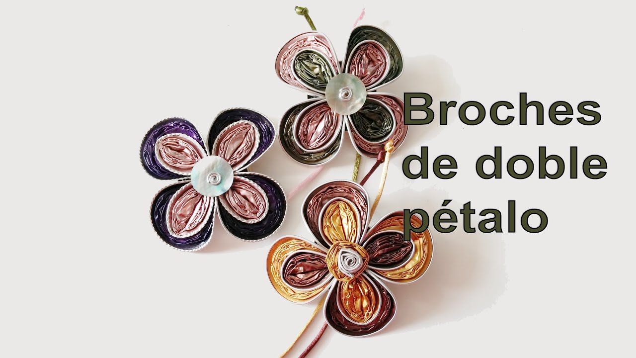 Broche de doble pétalo con cápsulas Nespresso