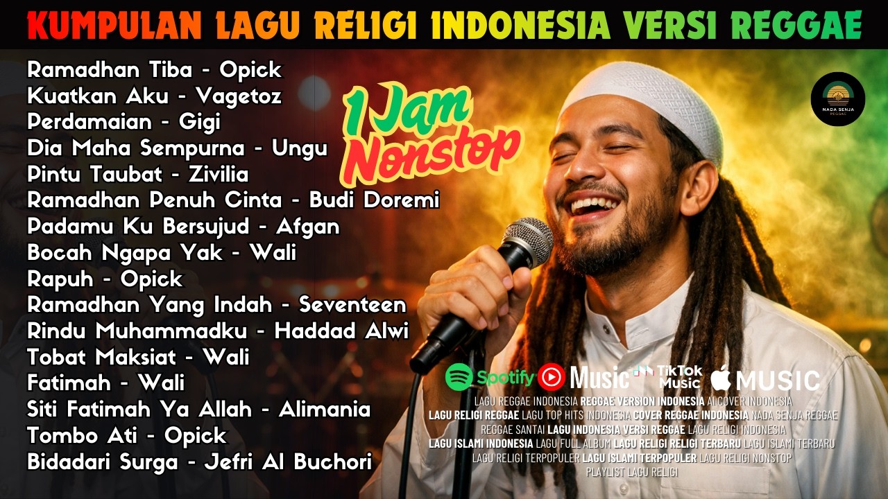 Kumpulan Lagu Religi Indonesia Versi Reggae Paling Enak Didengar 🌙 Nonstop Playlist 1 Jam | AI Cover