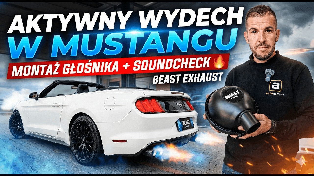 Aktywny wydech w Mustangu - montaż głośnika + soundcheck 🔥 Beast Exhaust