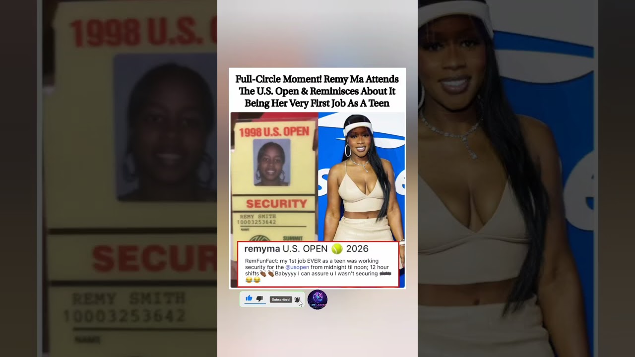Remy Ma used to work security at the U.S. Open?! 😳🎾 #shorts #viral #trending