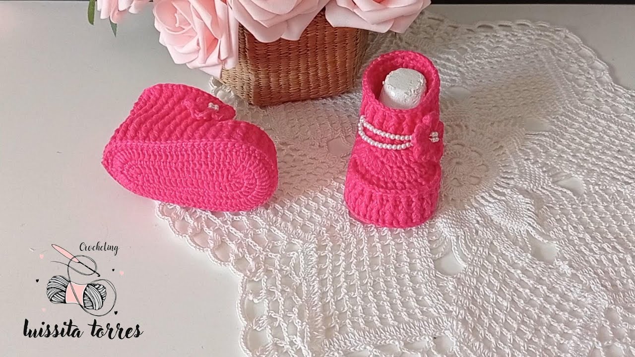 WOW! 😍Teje Zapatitos de una Forma Diferente a crochet para Bebé paso a paso Fácil y Rápido de Hacer!