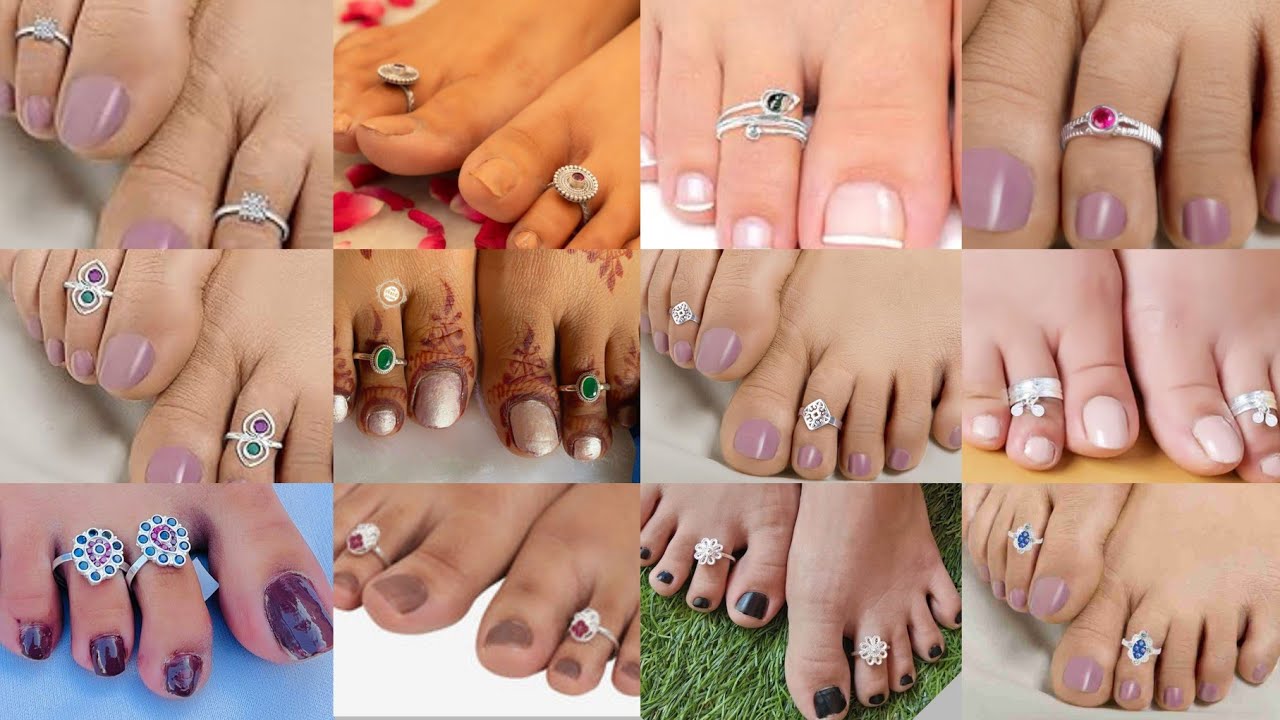 ২০০+ নতুন 2024রূপার পায়ের আংটির ডিজাইন#bangladesh❤️letest stylist silver toe ring design for girls