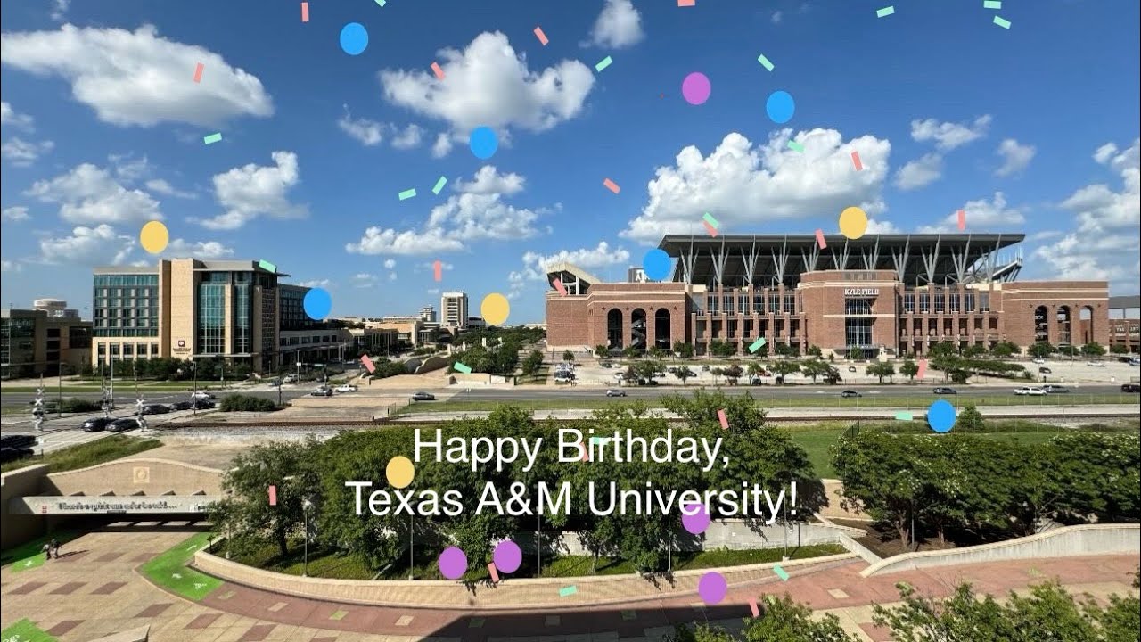 Texas A&M University Birthday Week 5: View of campus from West Campus Garage elevators
