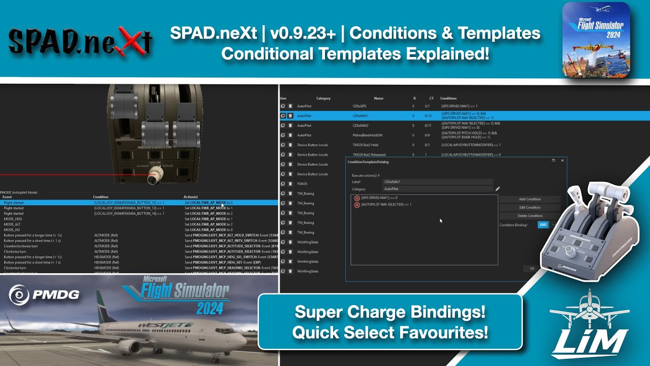 MSFS 2024 | SPAD.neXt v0.9.23+ | Условия + Шаблоны