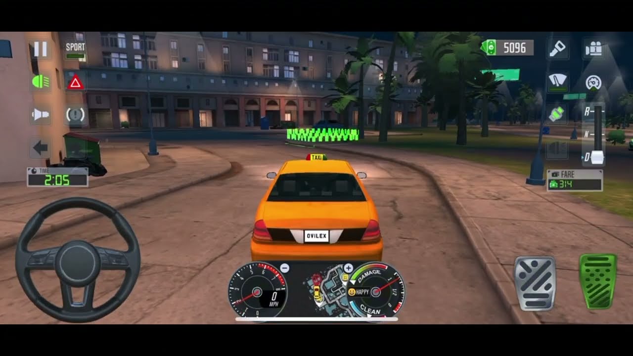 Real Taxi Car Simulator : EV0 - Night Taxi Ride 🌃 | Relaxing Driving Music Vibes - IOS Gameplay