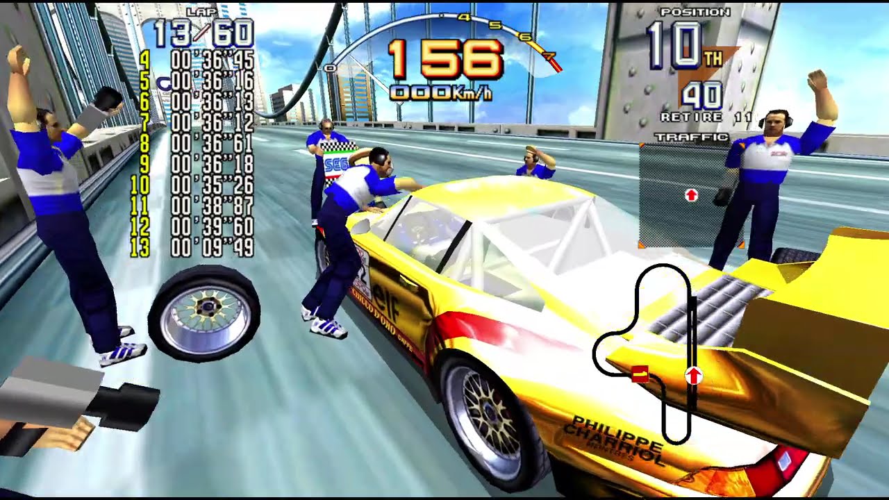 Scud Race (Sega Super GT) - Beginner (Day)/Dolphin Tunnel - Porsche 911 - Endurance Mode