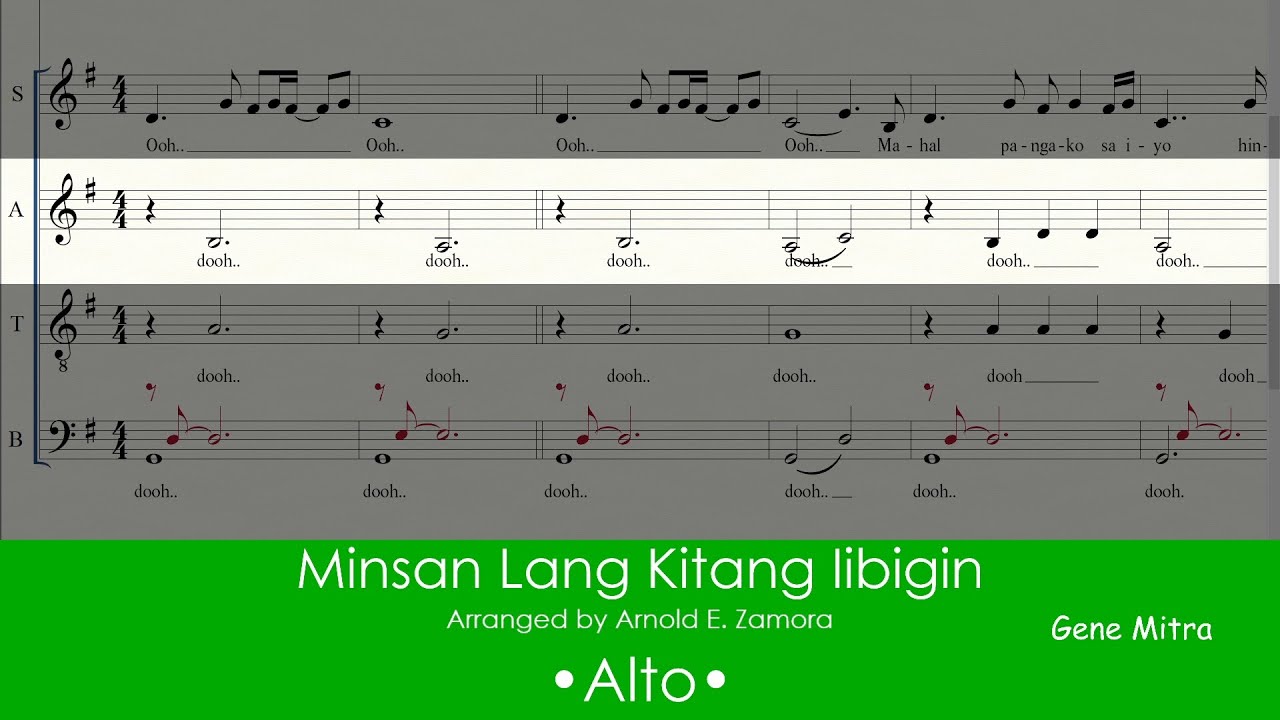 Minsan Lang Kitang Iibigin • Alto