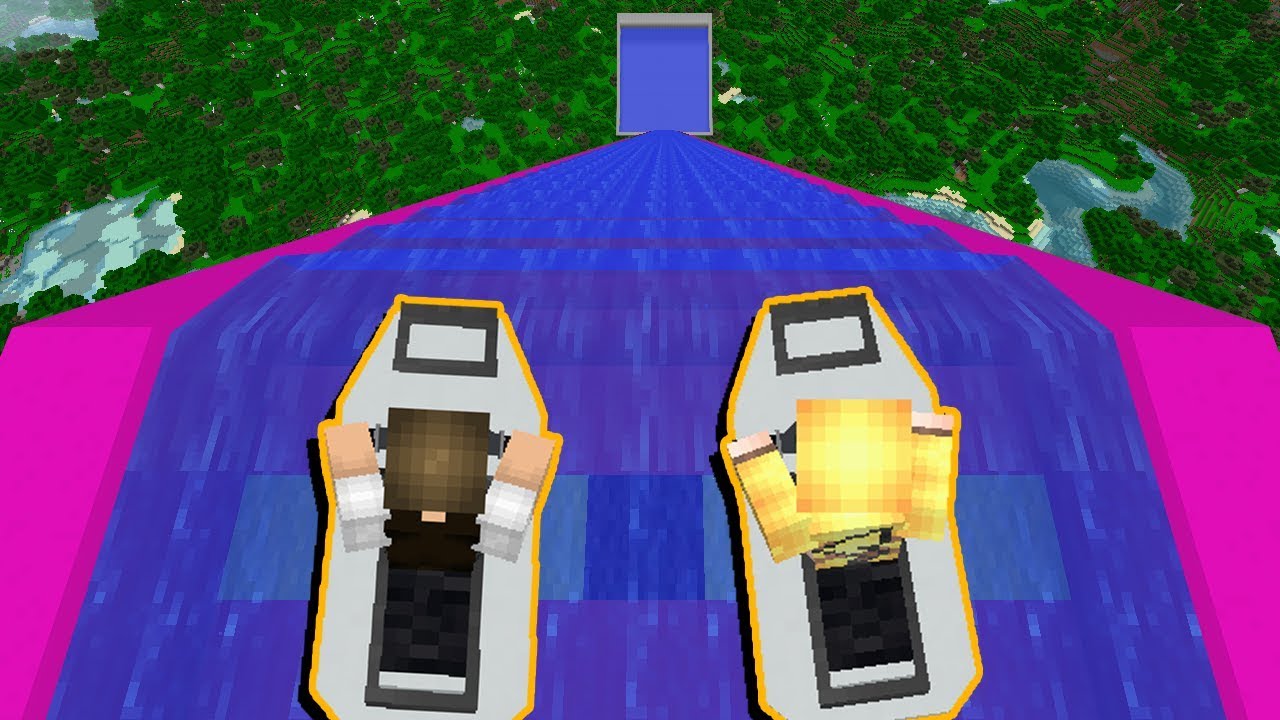 Minecraft: DESCEMOS DE JET SKI O MAIOR TOBOÁGUA DO MUNDO!