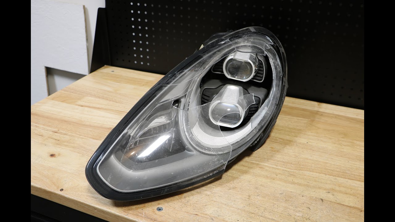 2014-2016 Porsche Panamera Full LED Headlight Disassembly