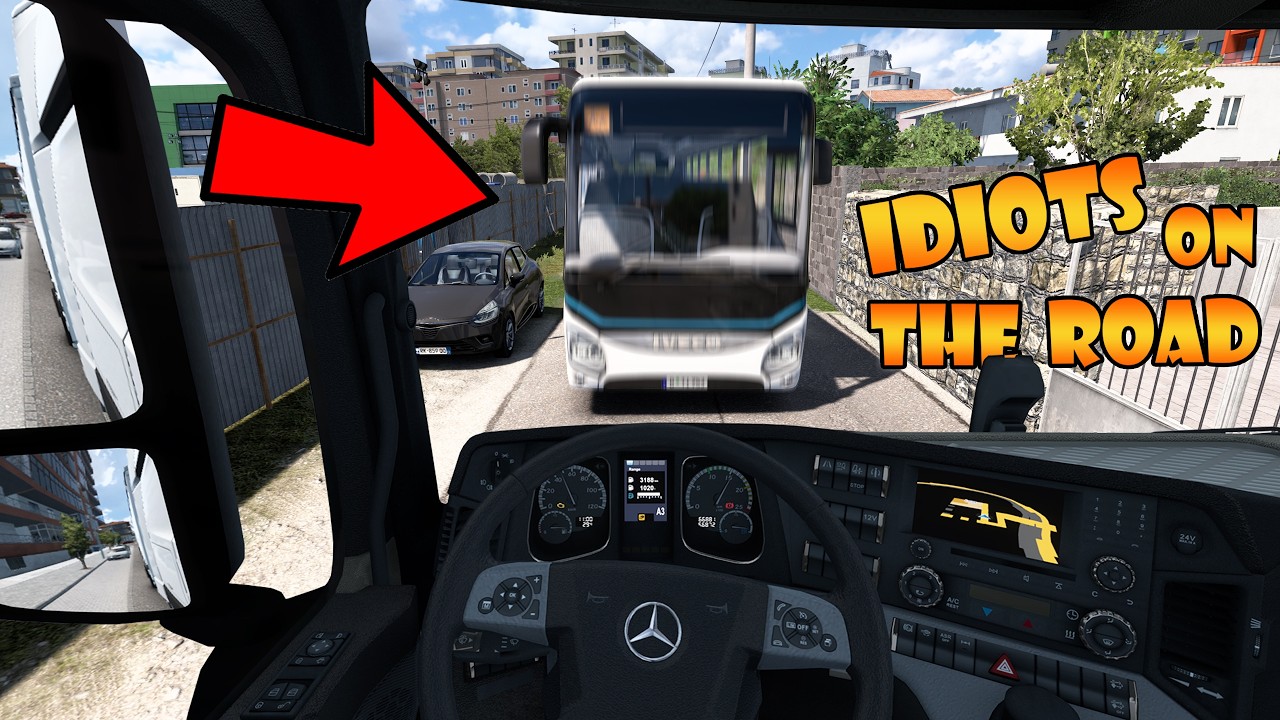 IDIOTS on the road #124 | Funny moments | TROLLS | Fails&Wins - ETS2 Multiplayer