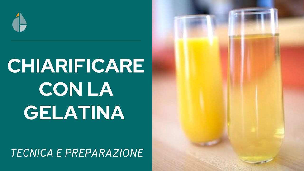 Scopri la tecnica per rendere TRASPARENTI (non incolore) i succhi utilizzando la GELATINA