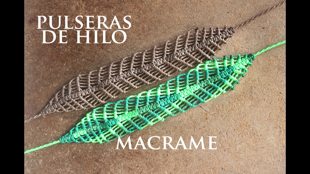 tutorial pulsera de hilos ancha pulseras faciles | frienships bracelets (macrame)