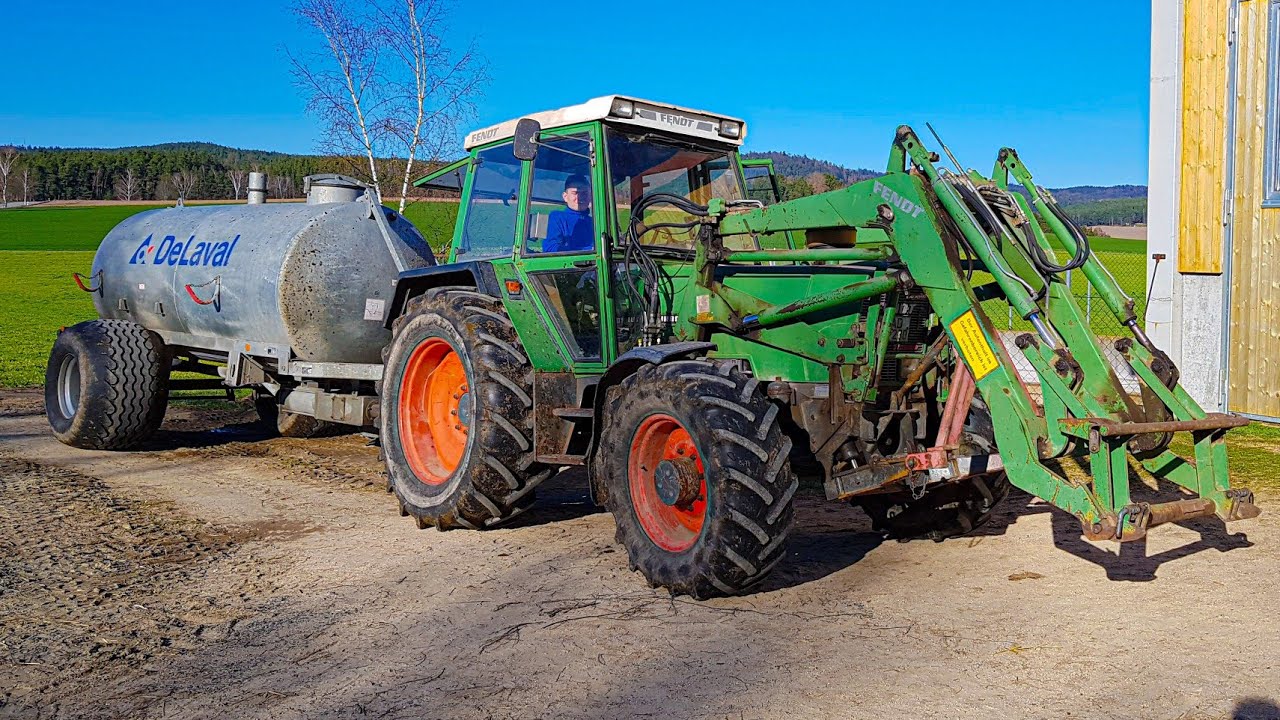 Cabview | Fendt Farmer 309 LSA am Gülle fahren