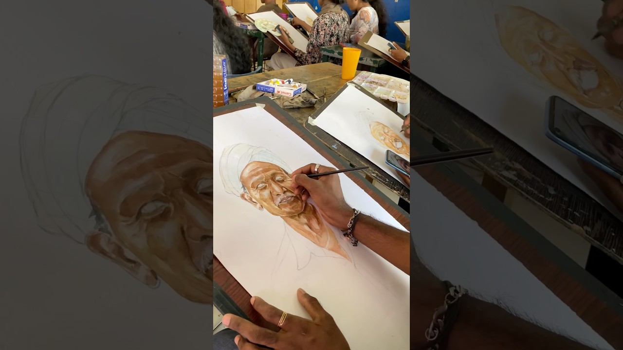 Drawing class /Calicut school of fine arts.#drawing tea cher#drawingteacher #watercolorpainting