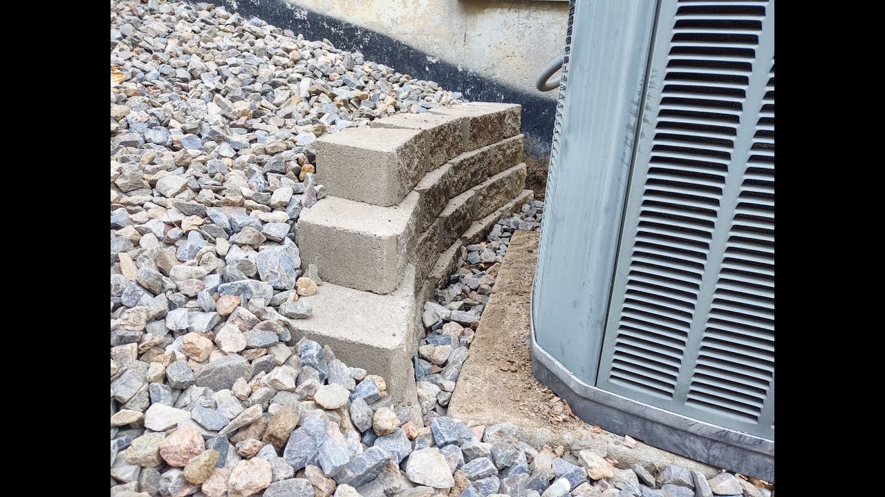 Building a Retaining Wall Around an Air Conditioning Unit