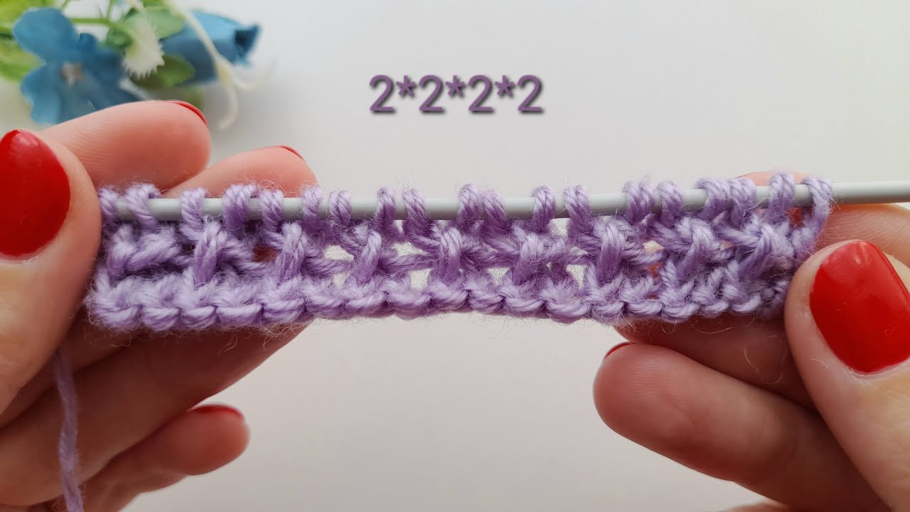 👏 Nur 2 Reihen – ein einfaches Strickmuster, das großartig aussieht!