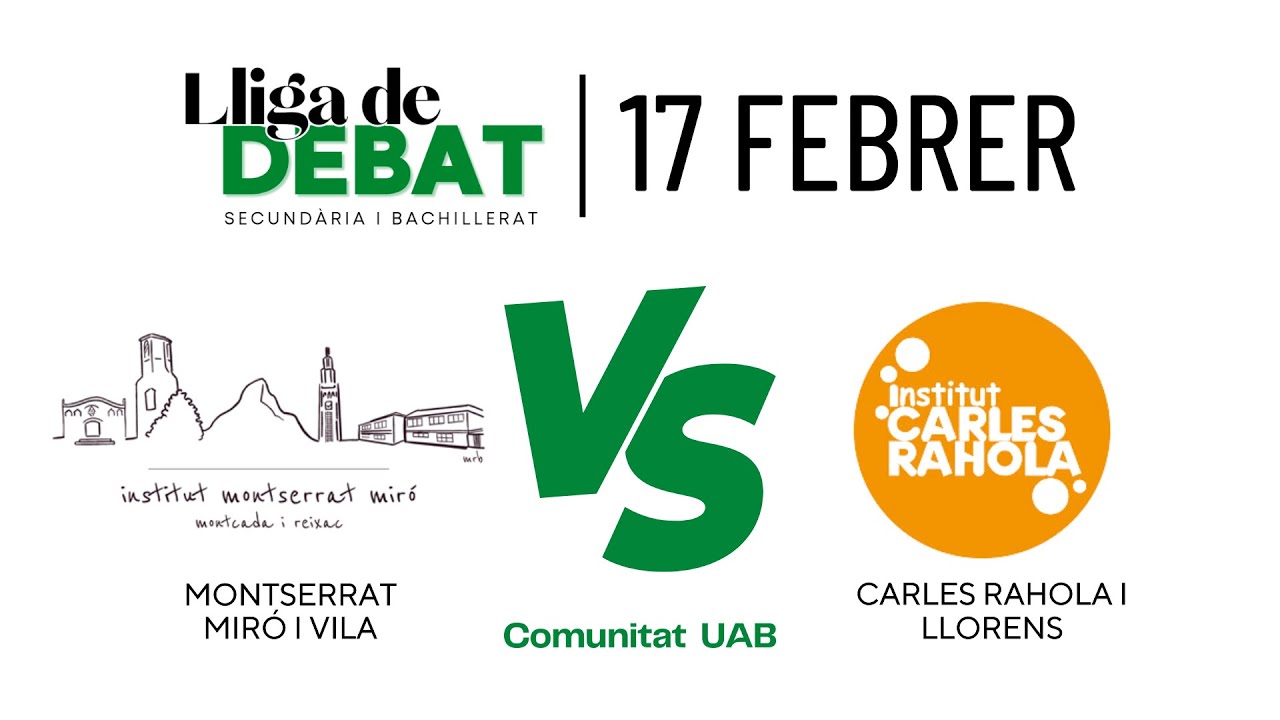 DIA 1, DEBAT 1 | Montserrat Miró i Vila vs Carles Rahola i Llorens