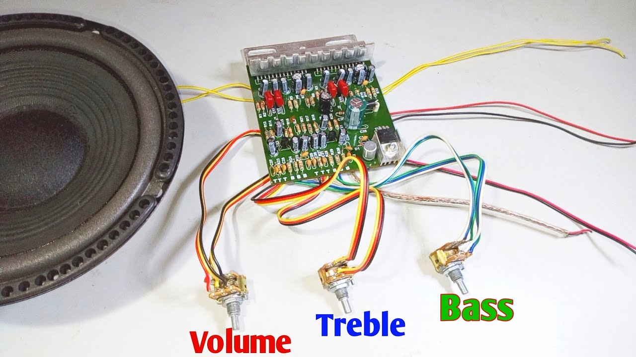 4440 Amplifier board Volume, Bass and Treble wiring in Hindi 🔰