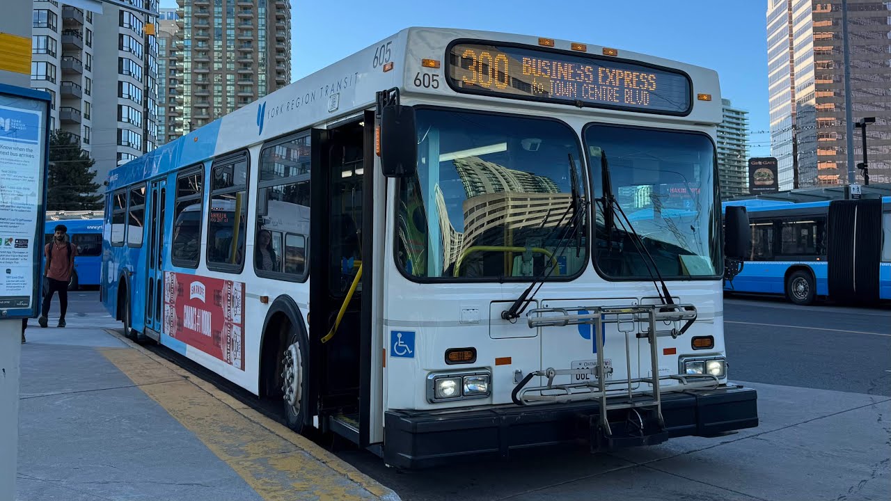 [4K] YRT - Route 300: Business Express (New Flyer D40LF 605)