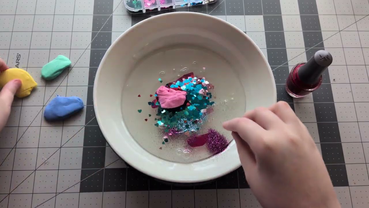 Sticky slime ASMR, no talking