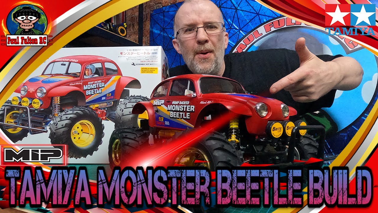 Tamiya Monster Beetle Build with MIP Ball Diff. 2s 3300kv motor.