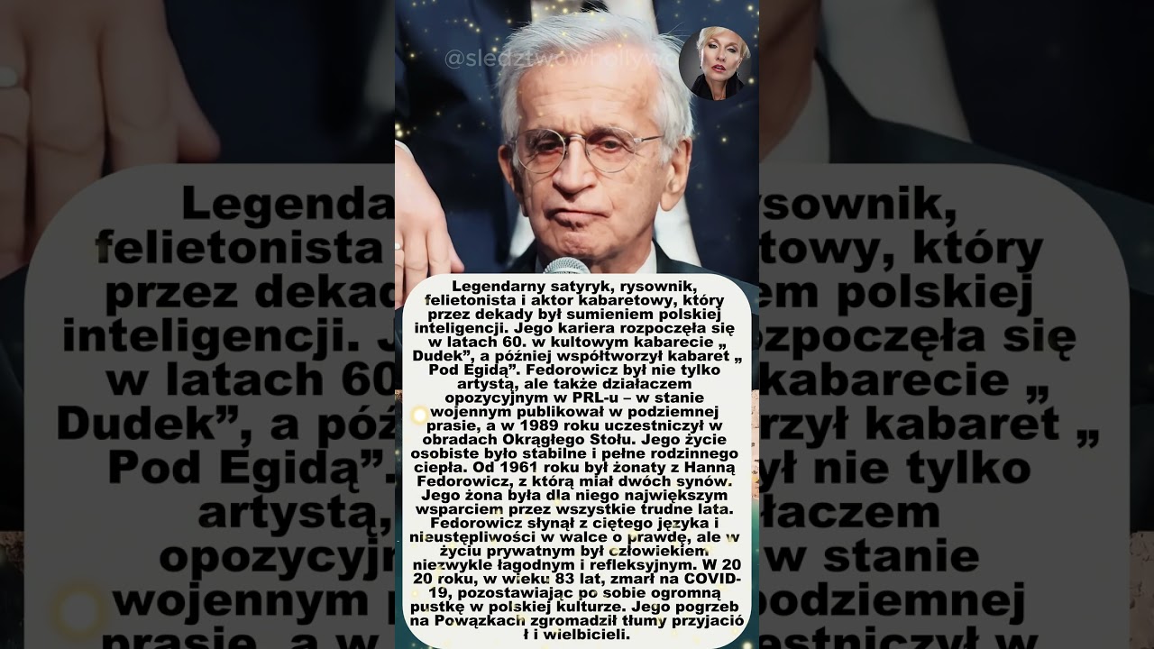 JACEK FEDOROWICZ - OSTATNI WYWIAD. SATYRYK ŻEGNA SIĘ Z PUBLICZNOŚCIĄ