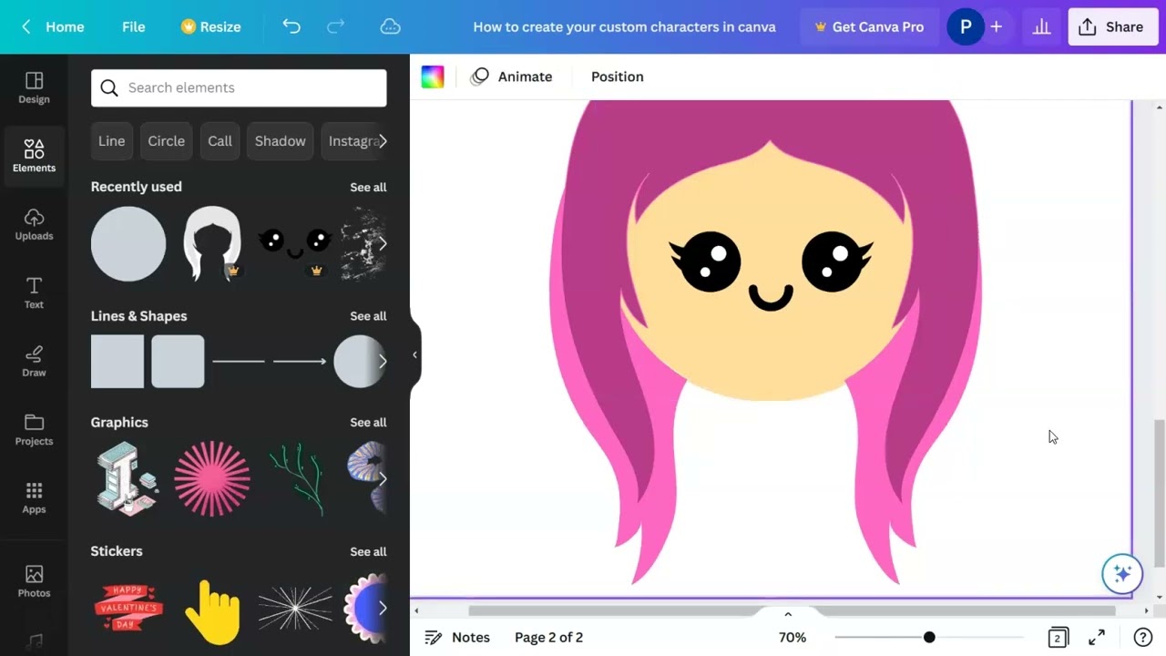 How to Create Custom Characters in Canva | Easy Canva Tutorial for Cute Characters