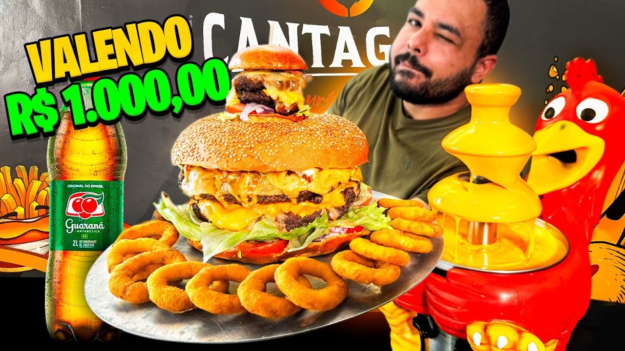 HAMBURGUER MONSTRÃO + GUARANÁ DE 1,5 L | VALENDO R$ 1.000,00