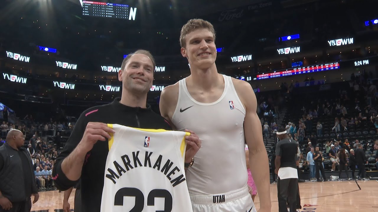 Finnish basketball legends Lauri Markkanen and Petteri Koponen
