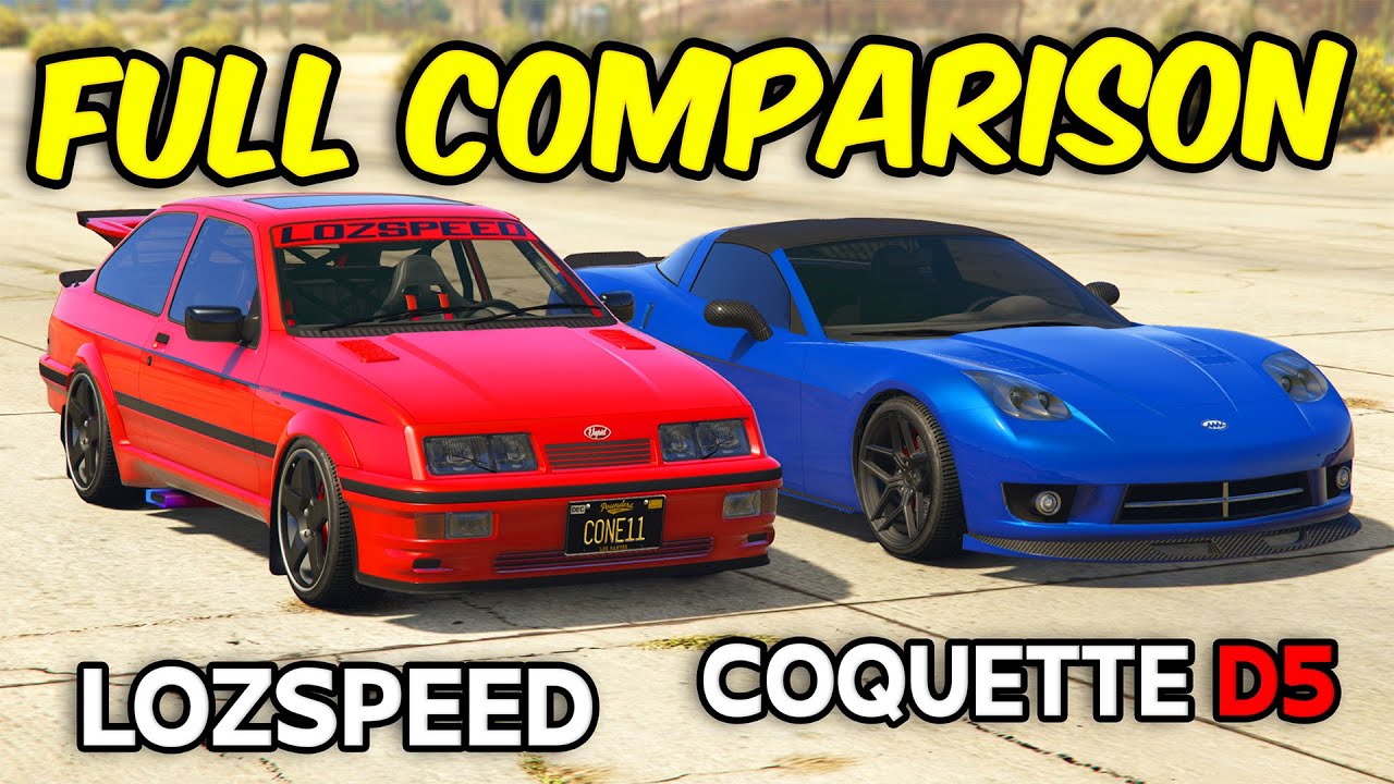 GTA 5 ONLINE - URANUS LOZSPEED VS COQUETTE D5 (WHICH IS FASTEST?)