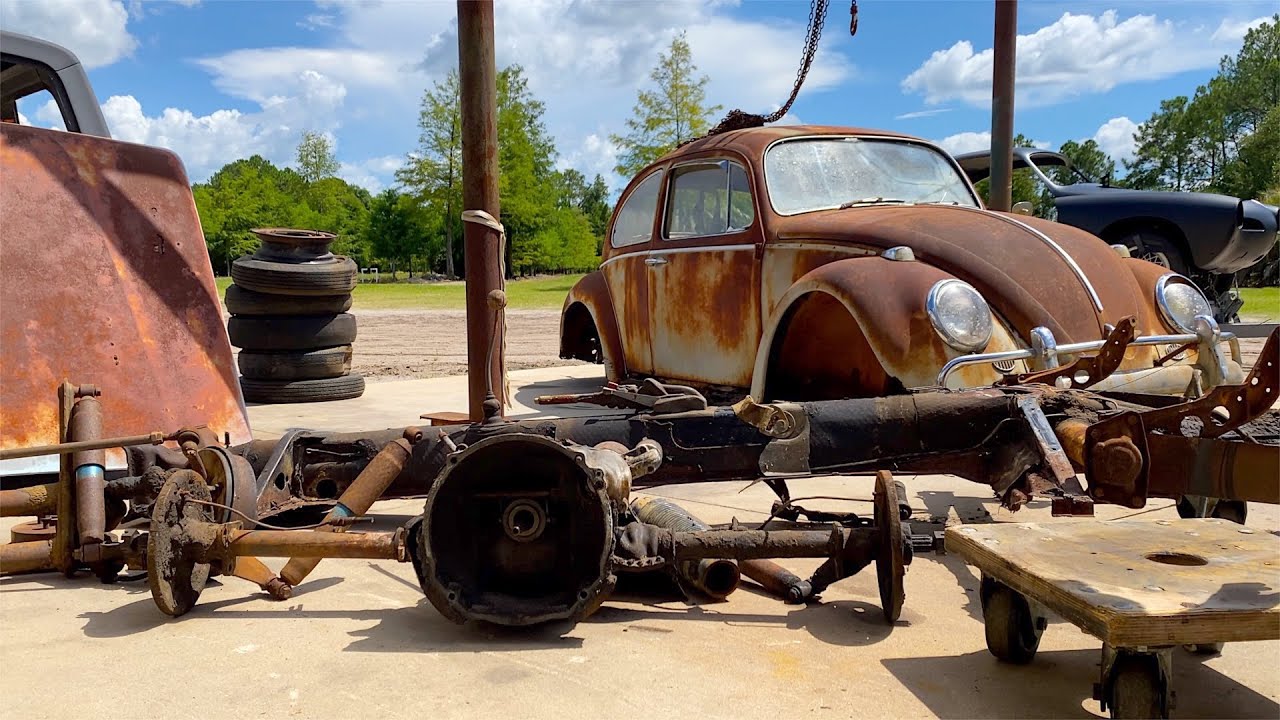 VW Beetle Restoration - Strip, Clean & Sandblast the Chassis