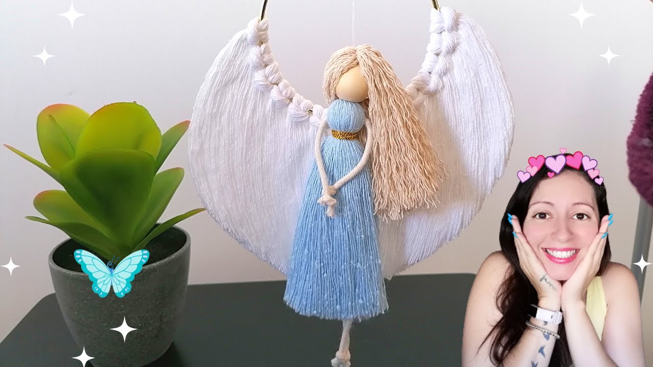 ⭐DIY Anjo em Macramé - Tutorial passo a passo muito fácil | Macramé Angel Tutorial Step by Step⭐😇