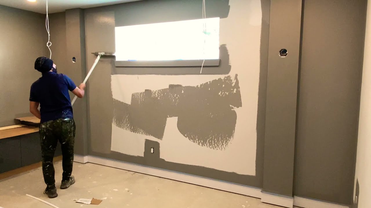 Painting with a 18 inches roller