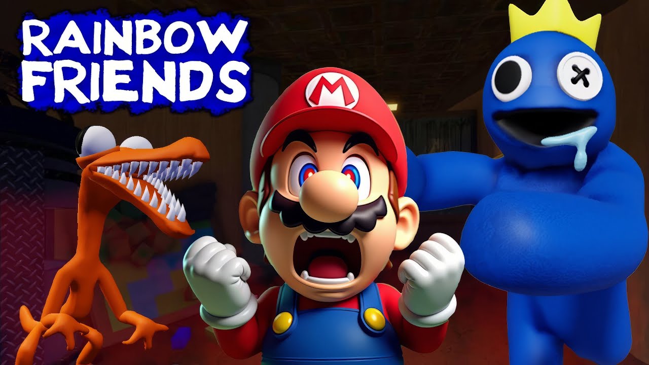 Марио играет в ROBLOX RAINBOW FRIENDS ГЛАВА 1 &mdash; Смешные моменты (МЕМЫ)