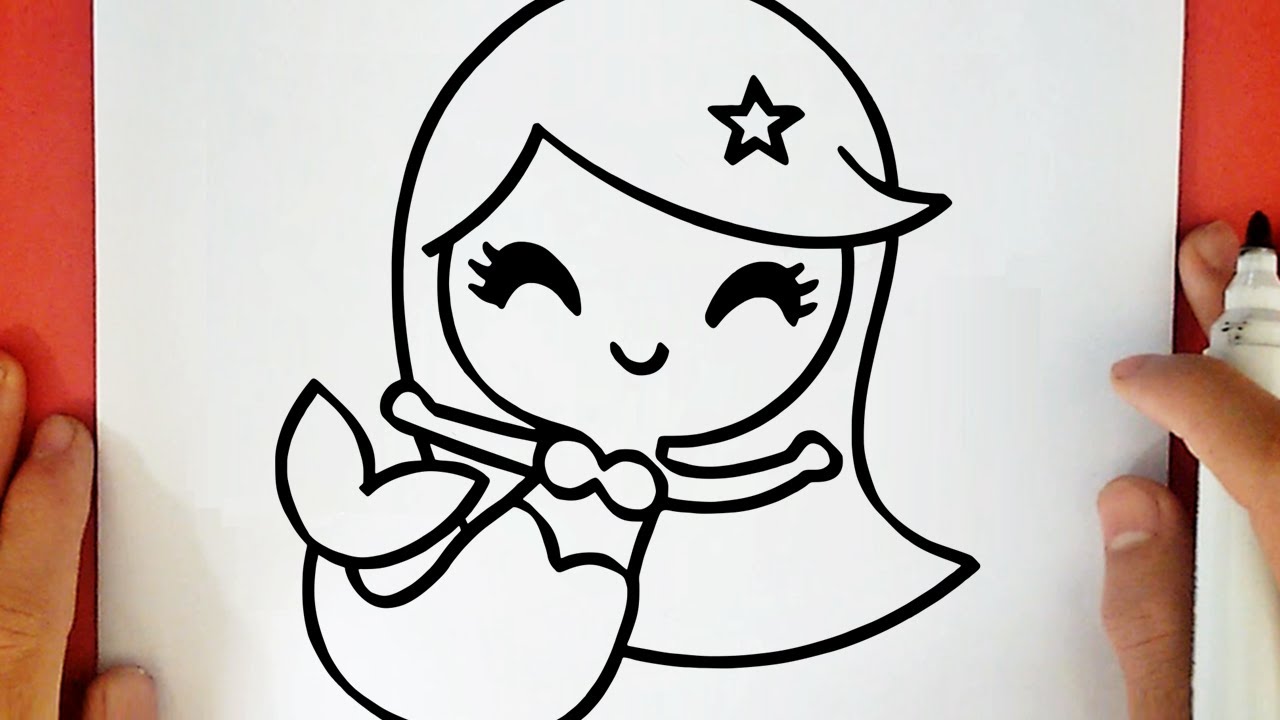 COMO DESENHAR UMA SEREIA KAWAII
