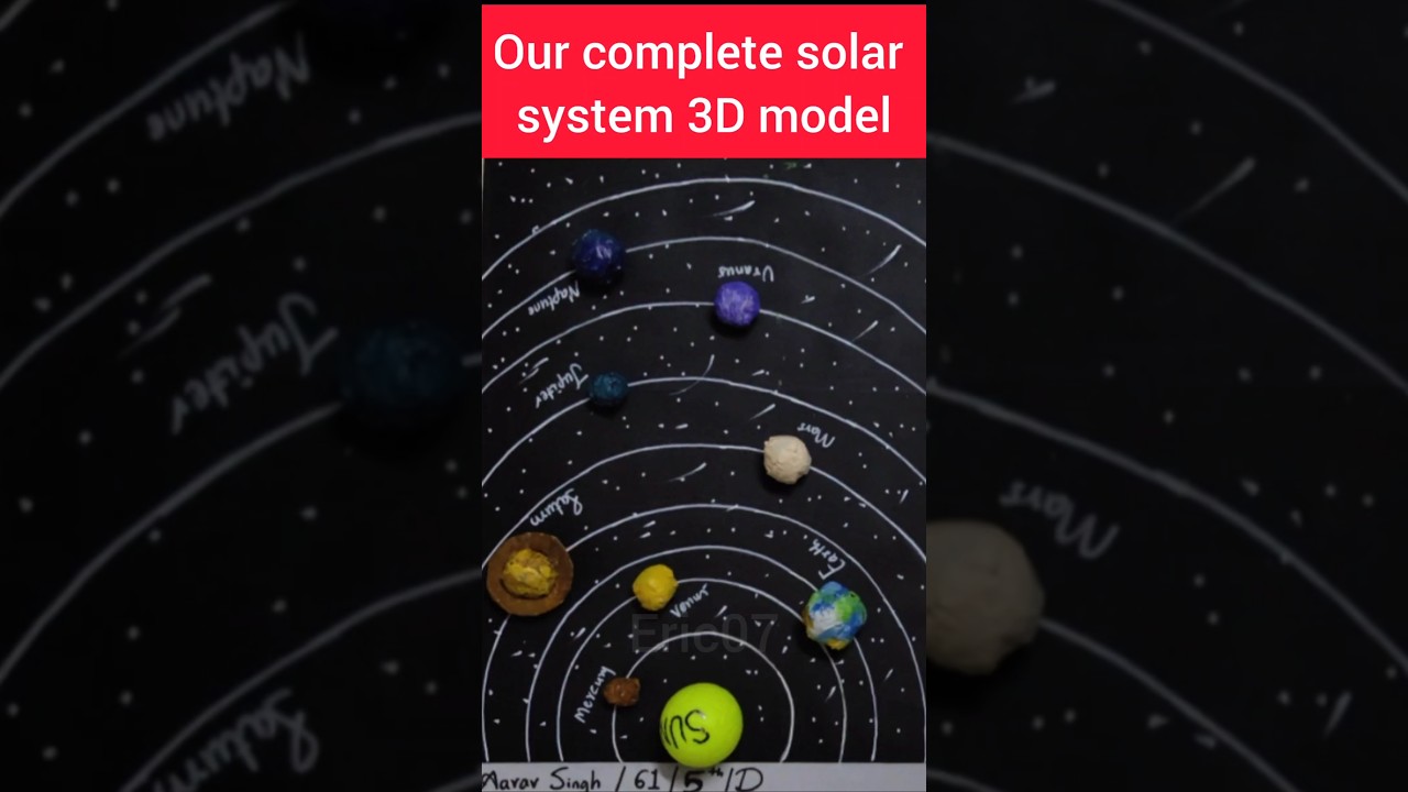 Solar system model | space model | planet's model #3d #space #school #papercraft