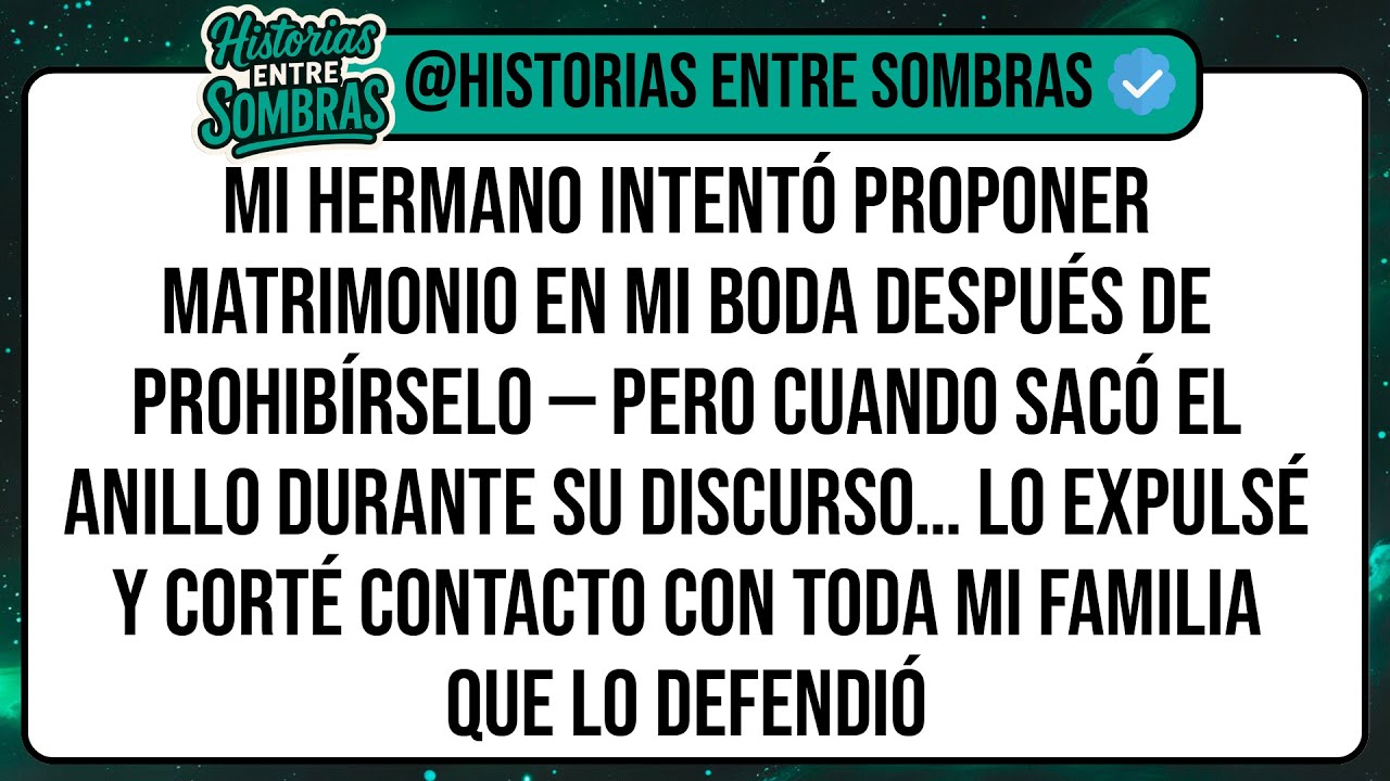 Mi Hermano Intentó Proponer Matrimonio en MI Boda Después de Prohibírselo — Pero Cuando Sacó el ...